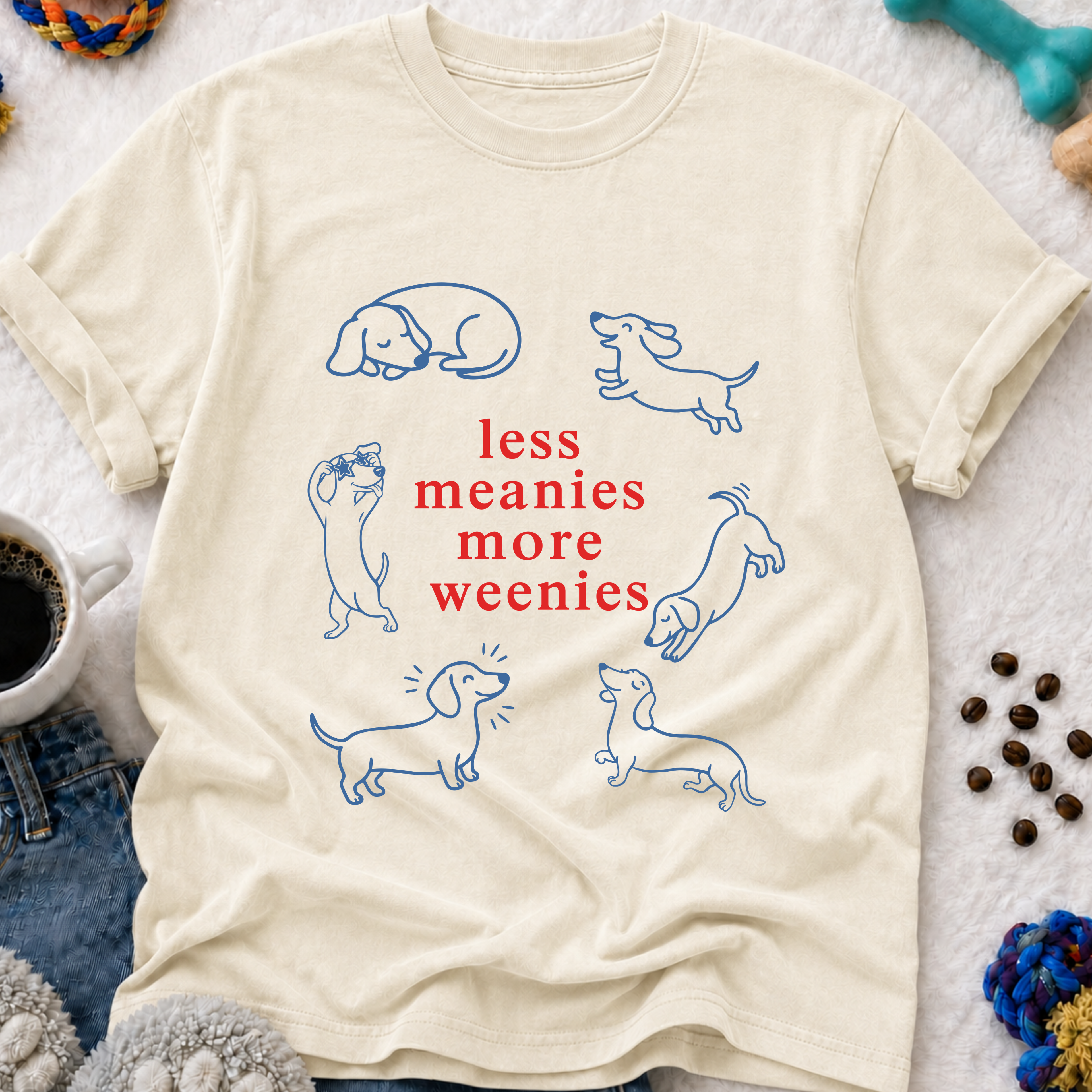 Less Meanies More Weenies T‑Shirt