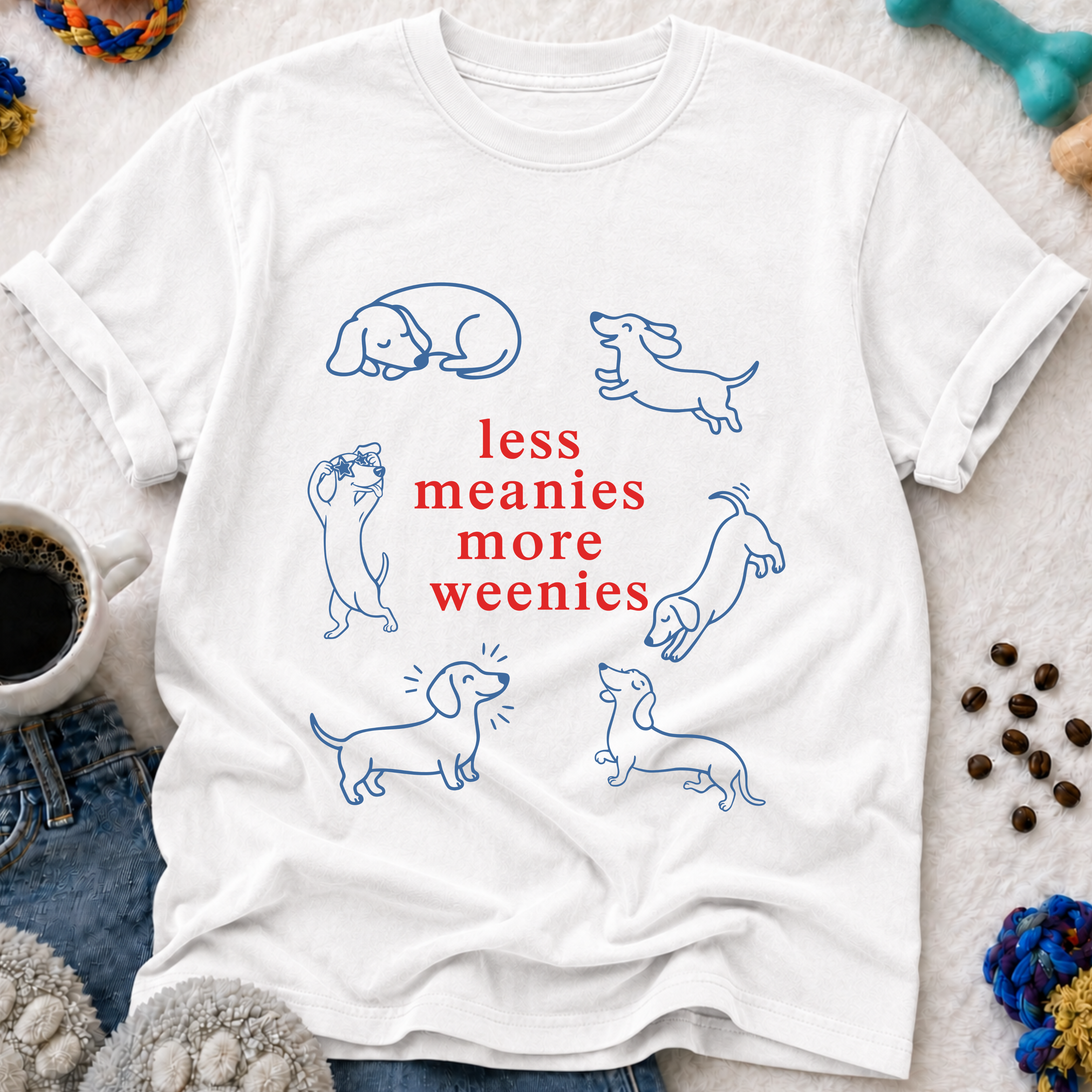 Less Meanies More Weenies T‑Shirt