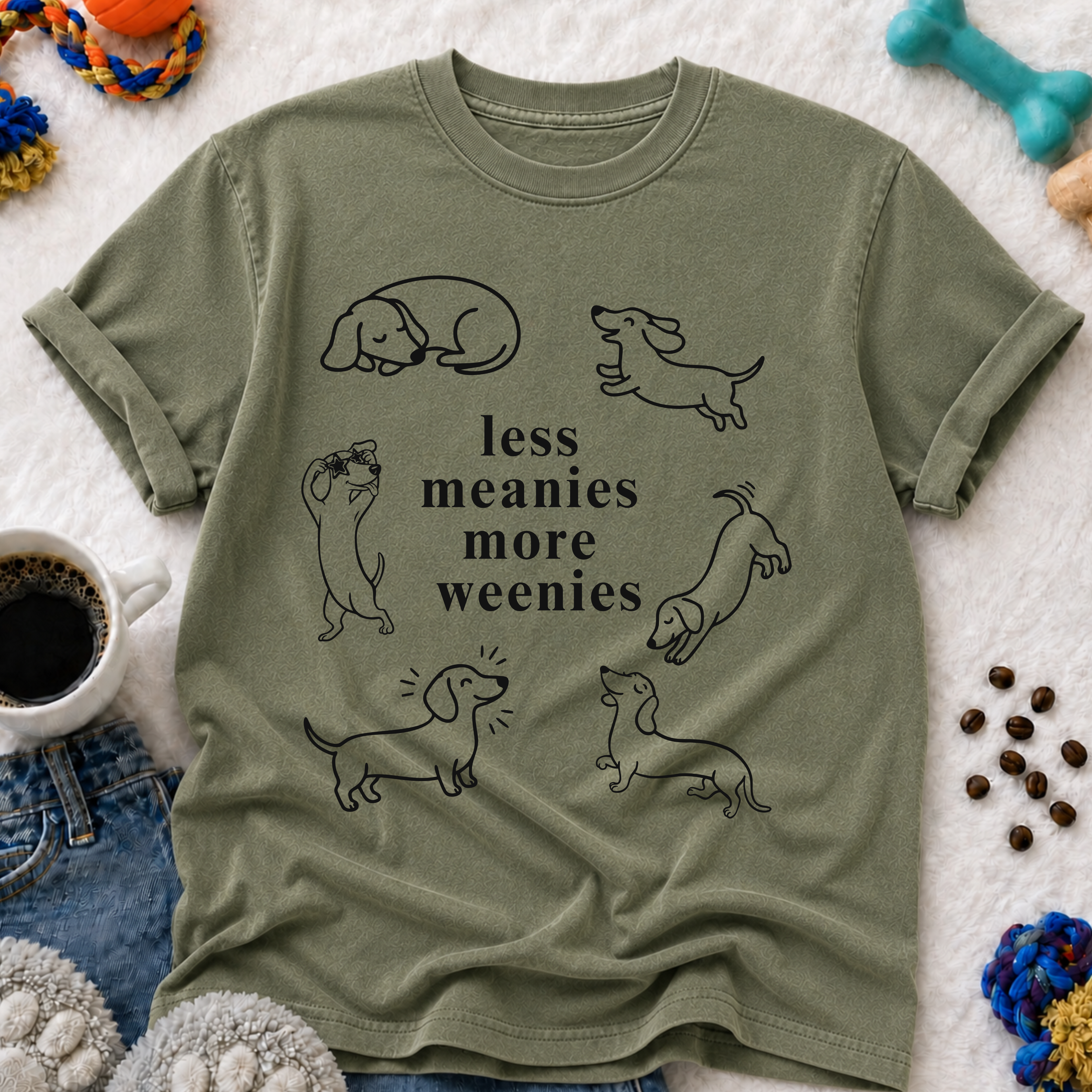 Less Meanies More Weenies T‑Shirt