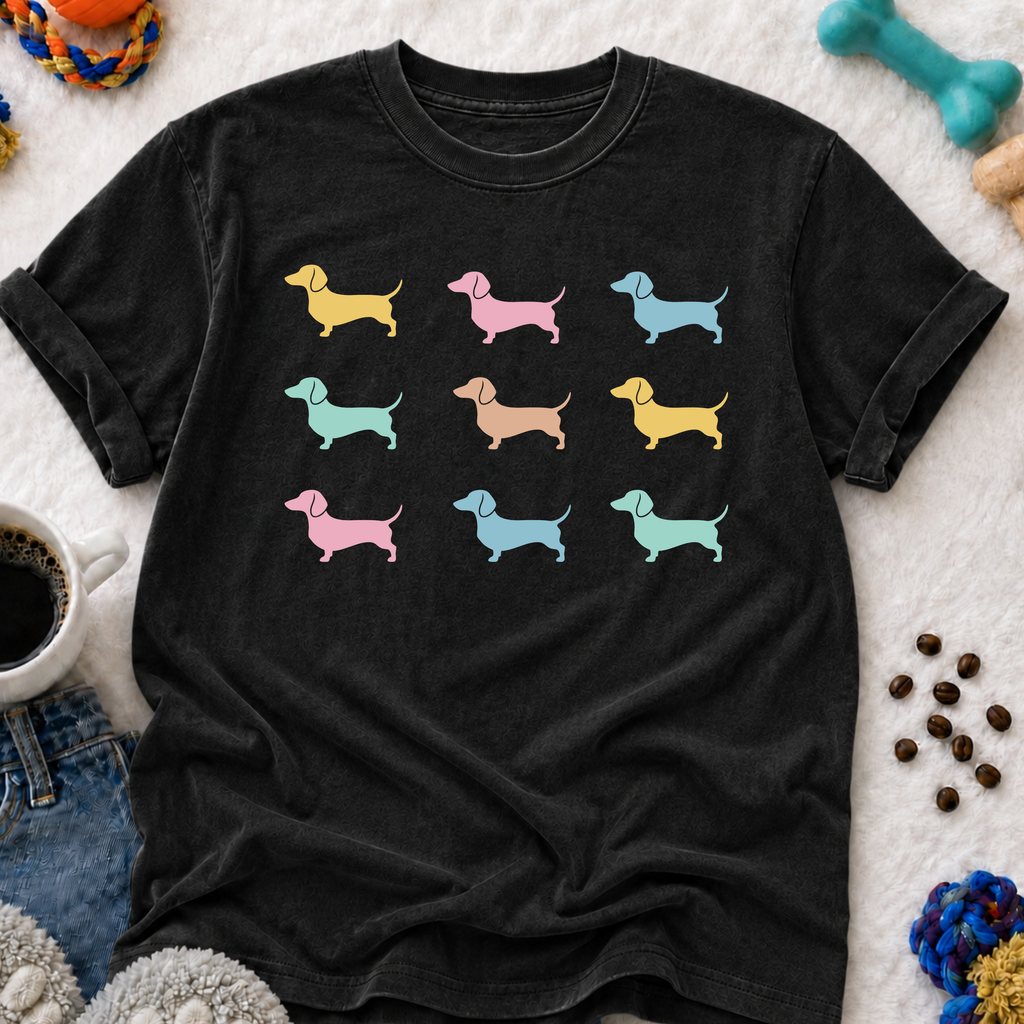 Dachshund Pattern T-Shirt