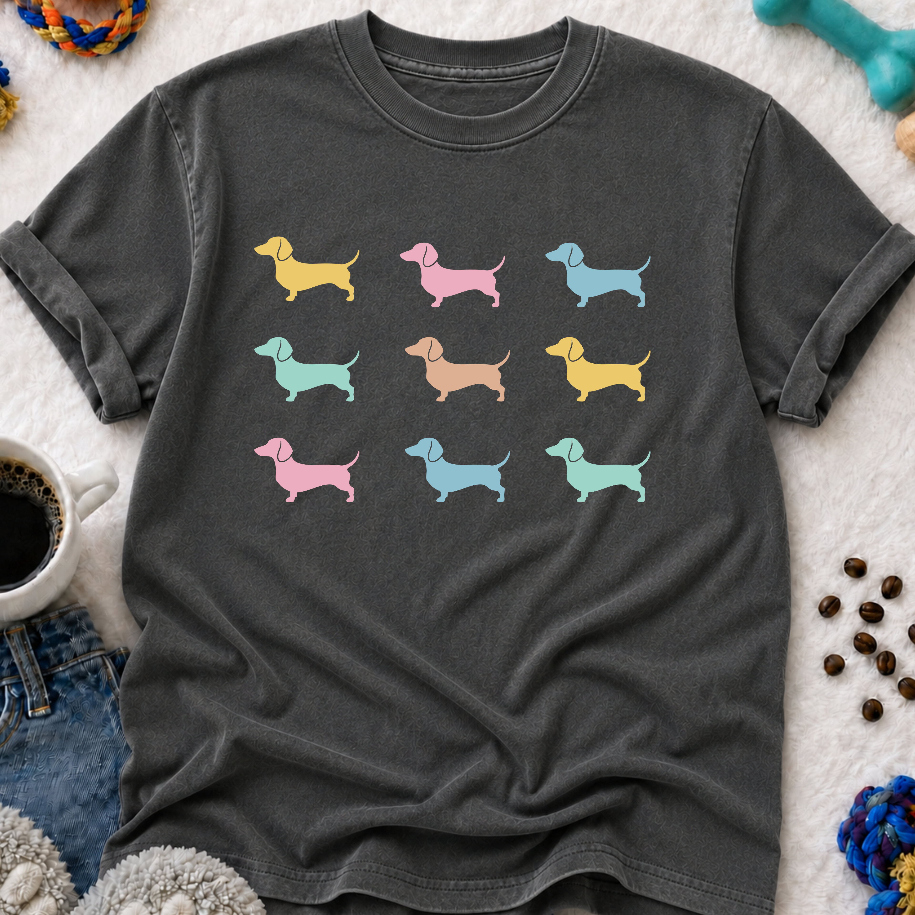 Dachshund Pattern T-Shirt
