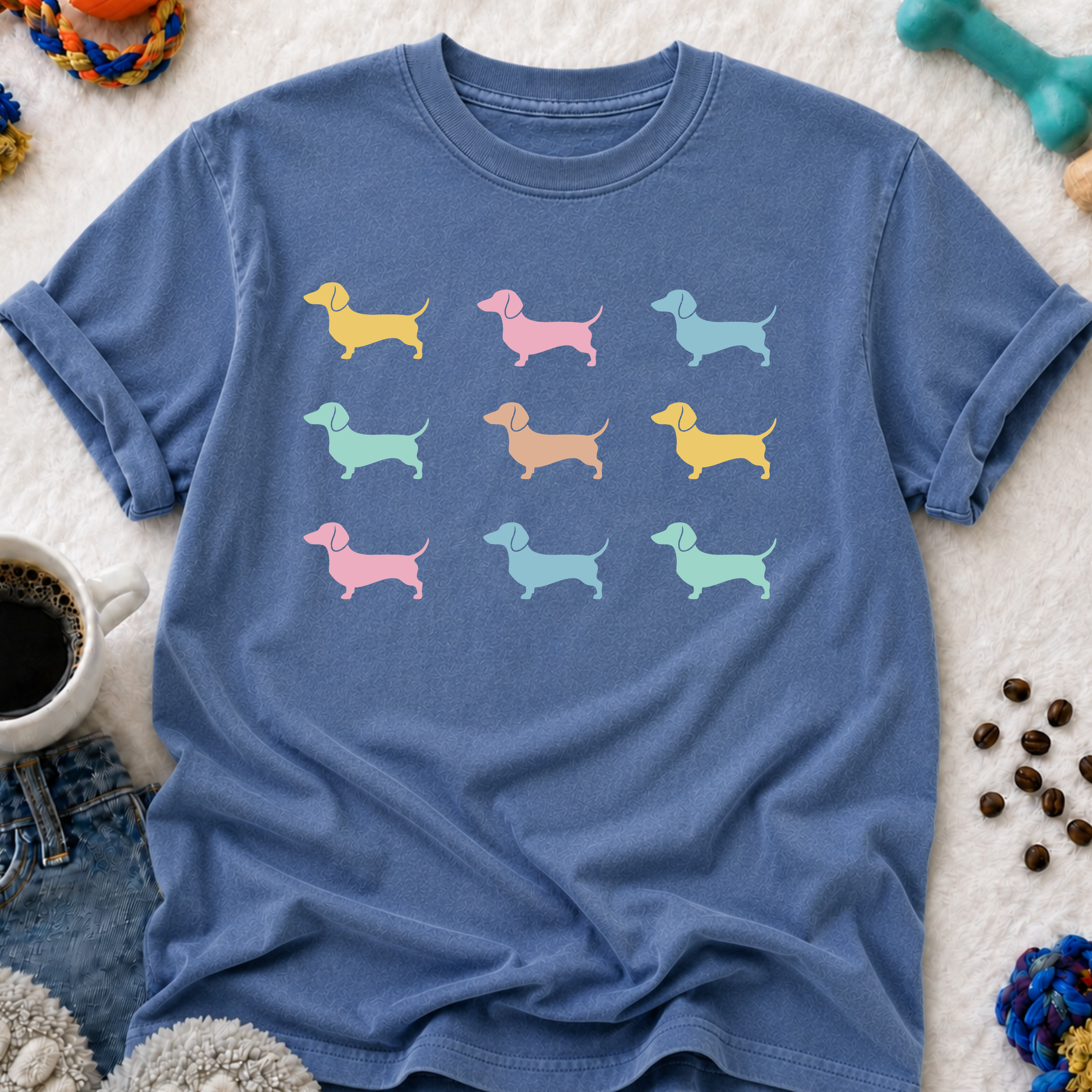 Dachshund Pattern T-Shirt