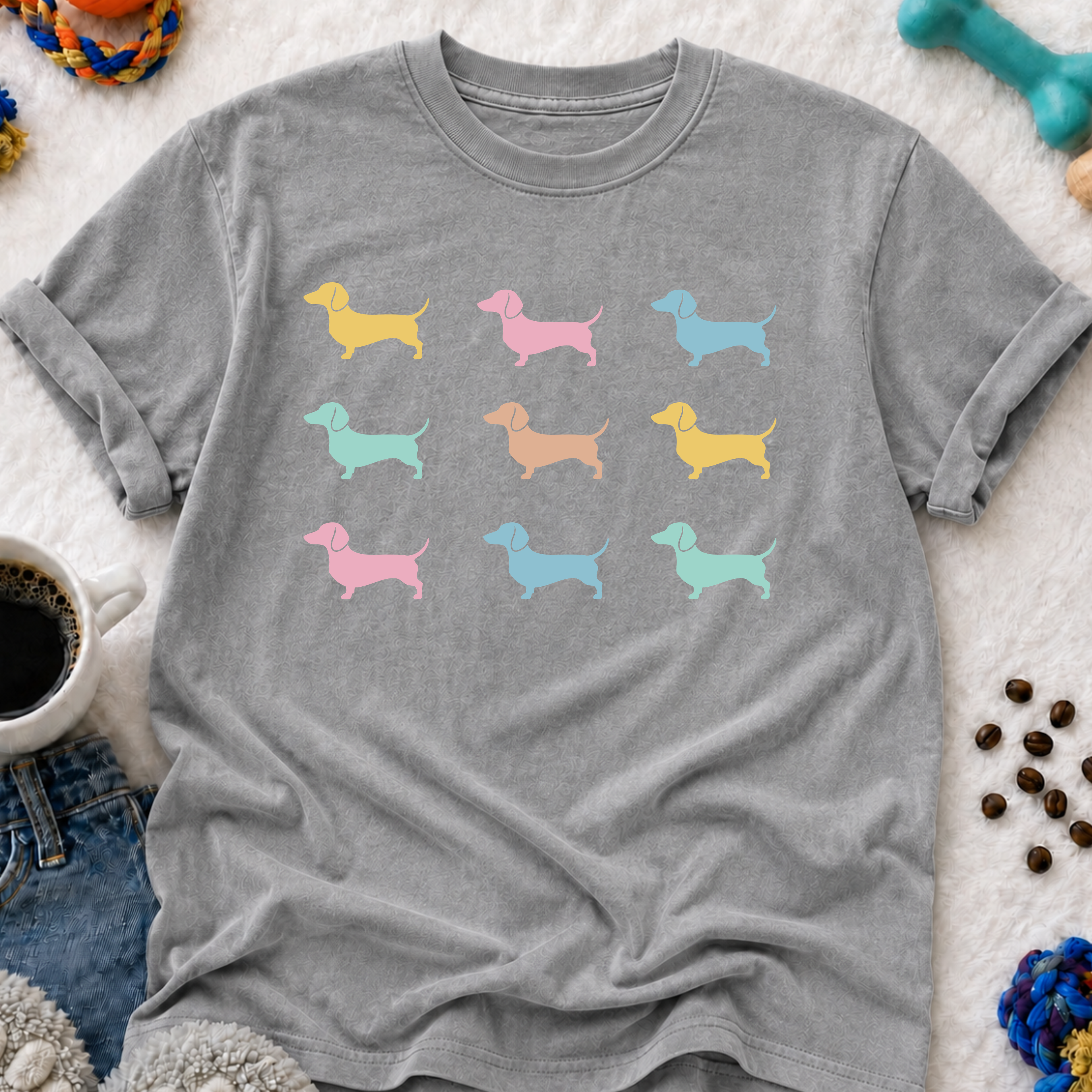 Dachshund Pattern T-Shirt